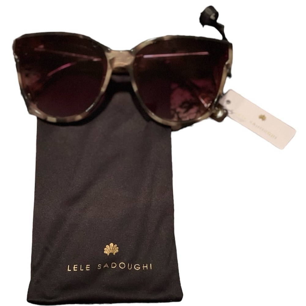 New Lele Sadoughi TORTOISE BROOKLYN SUNGLASSES